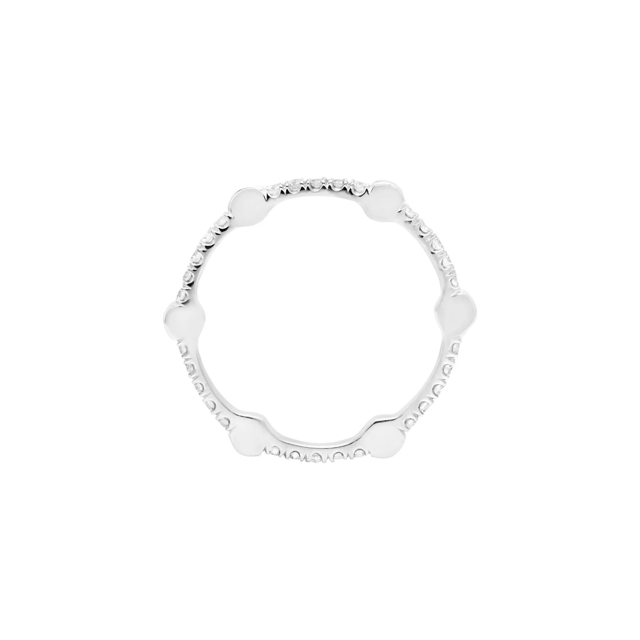 Pink Sapphire Gear Band | White Gold