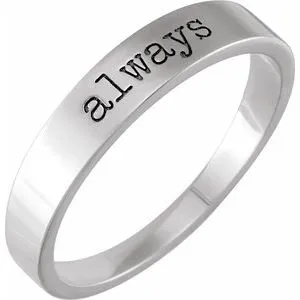 Platinum Always Stackable Ring