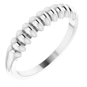Platinum Stackable Puffy Ring