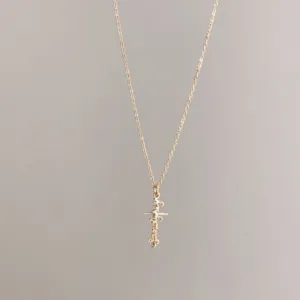 *PRE-ORDER Custom Vertical Handwritten / Font Script Gold Filled Necklace