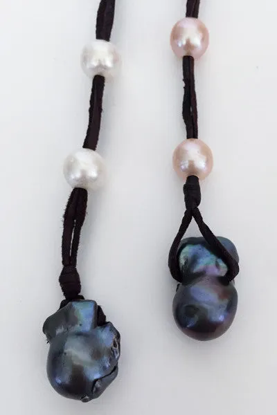 "Fired Up" Baroque & Freshwater Pearl Necklace