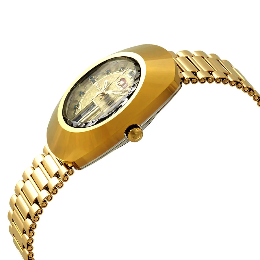 Rado Original Green Simili Stone Dial Men's Gold Tone Watch R12413463