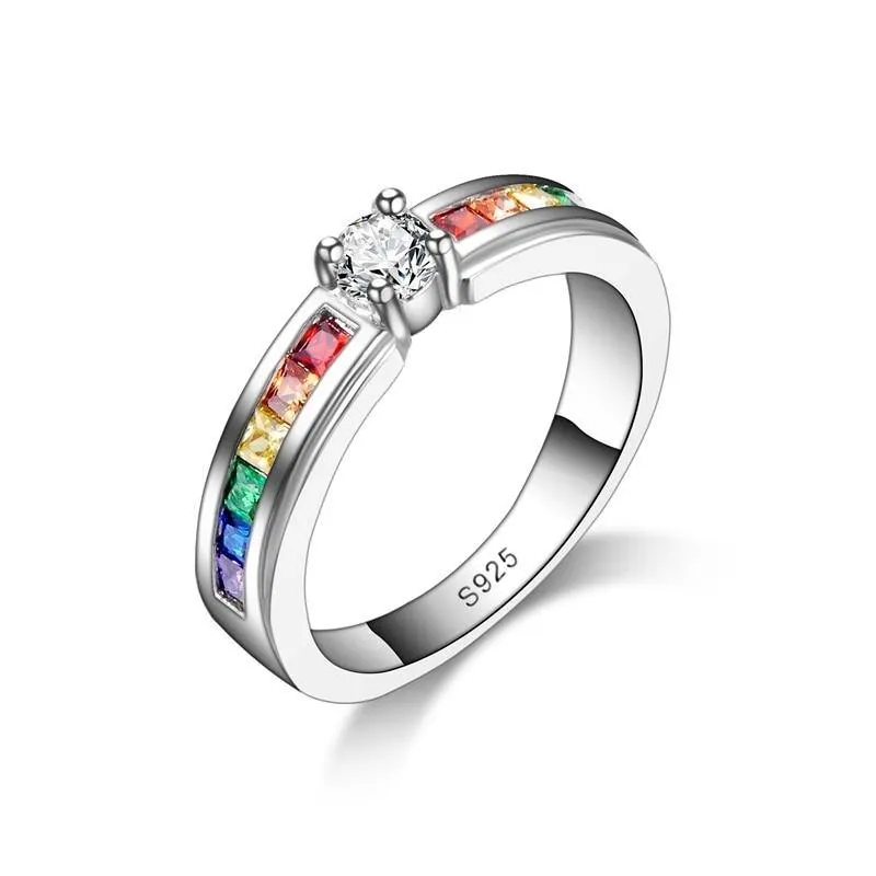 Rainbow Promise Rings For Women