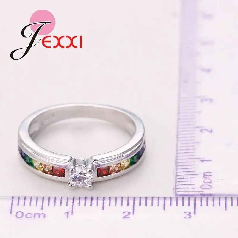 Rainbow Promise Rings For Women