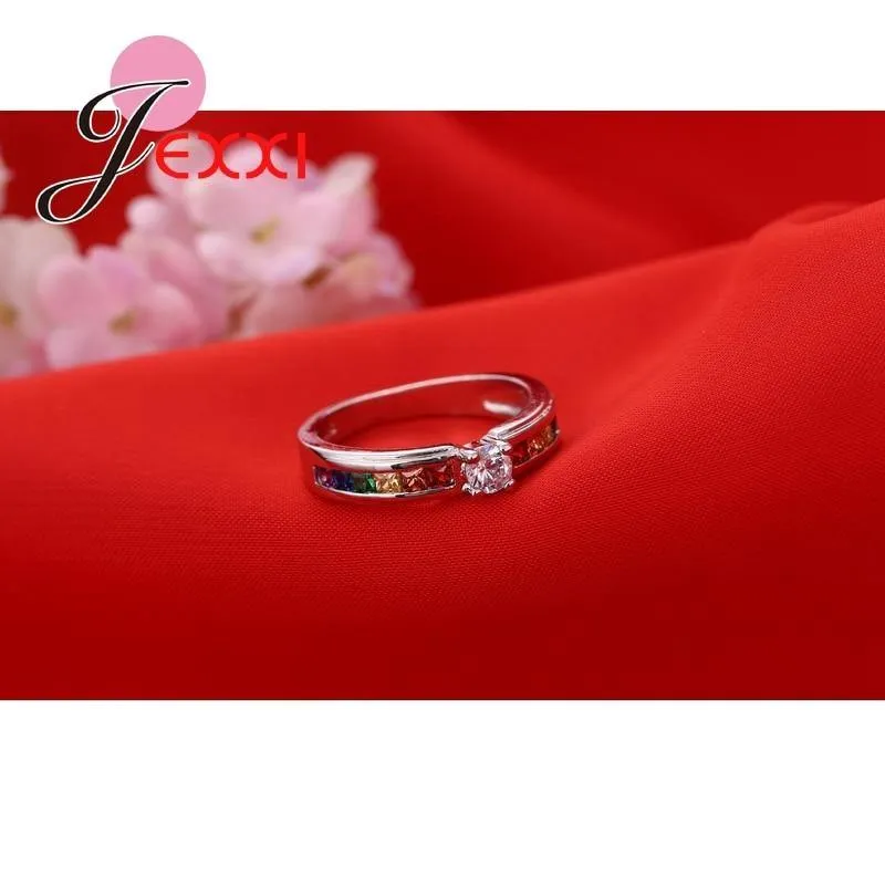 Rainbow Promise Rings For Women