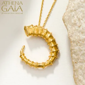Ram Horn Pendant Necklace (Large)