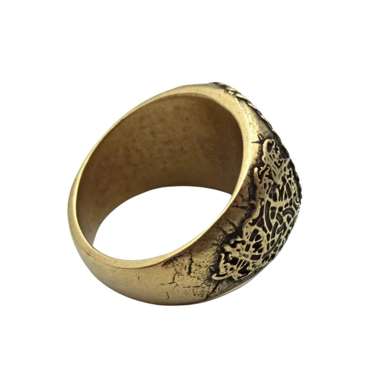 Raven banner bronze ring