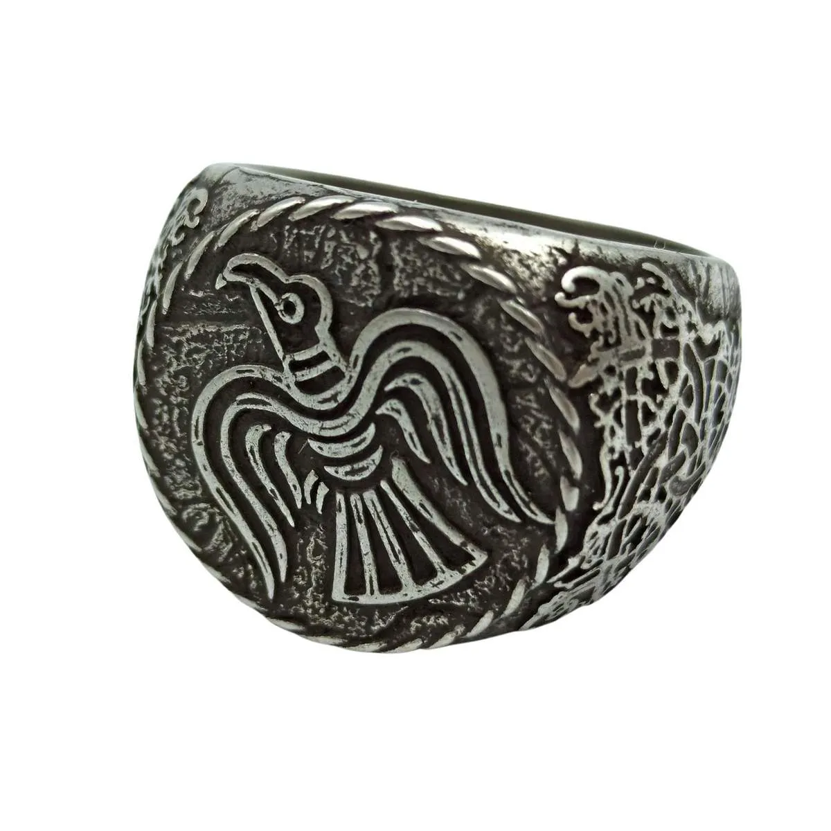 Raven banner bronze ring