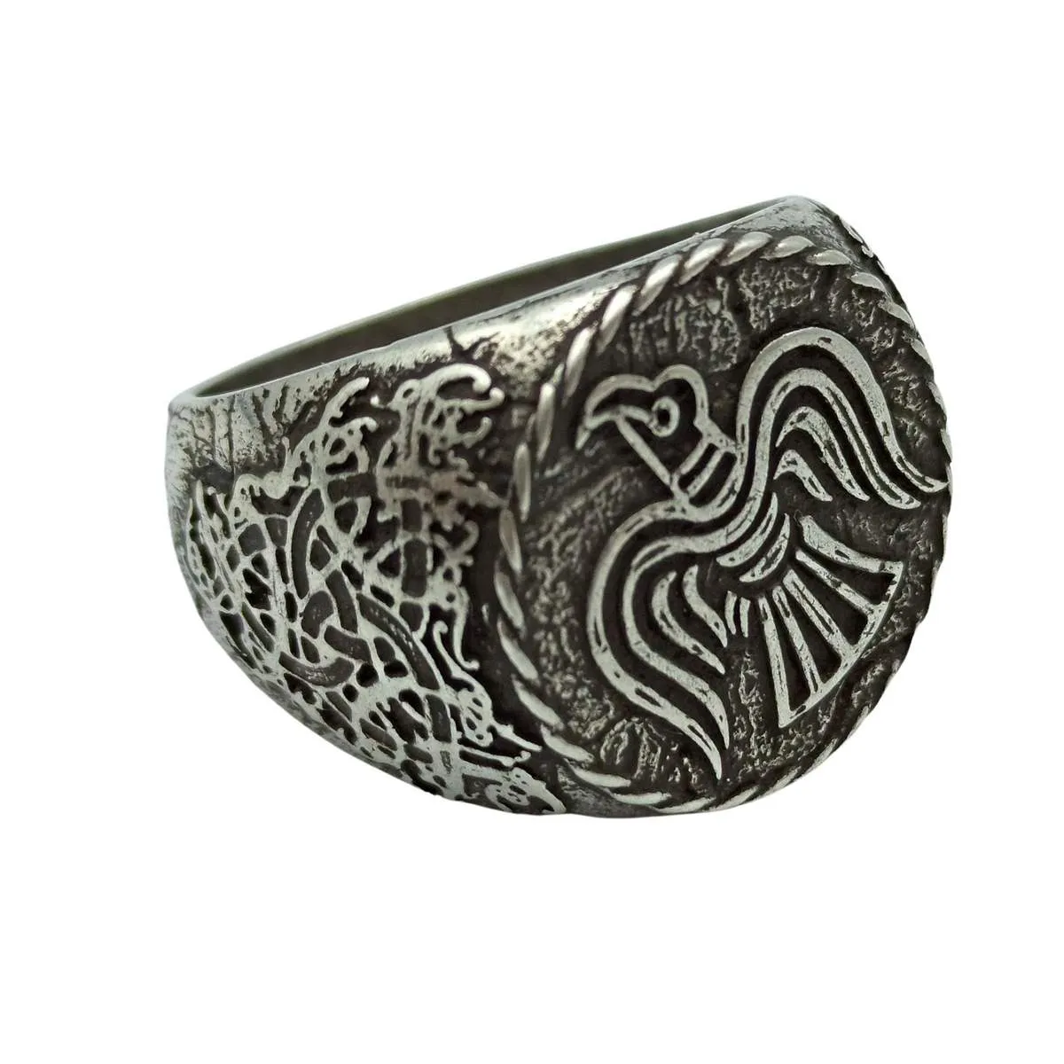 Raven banner bronze ring