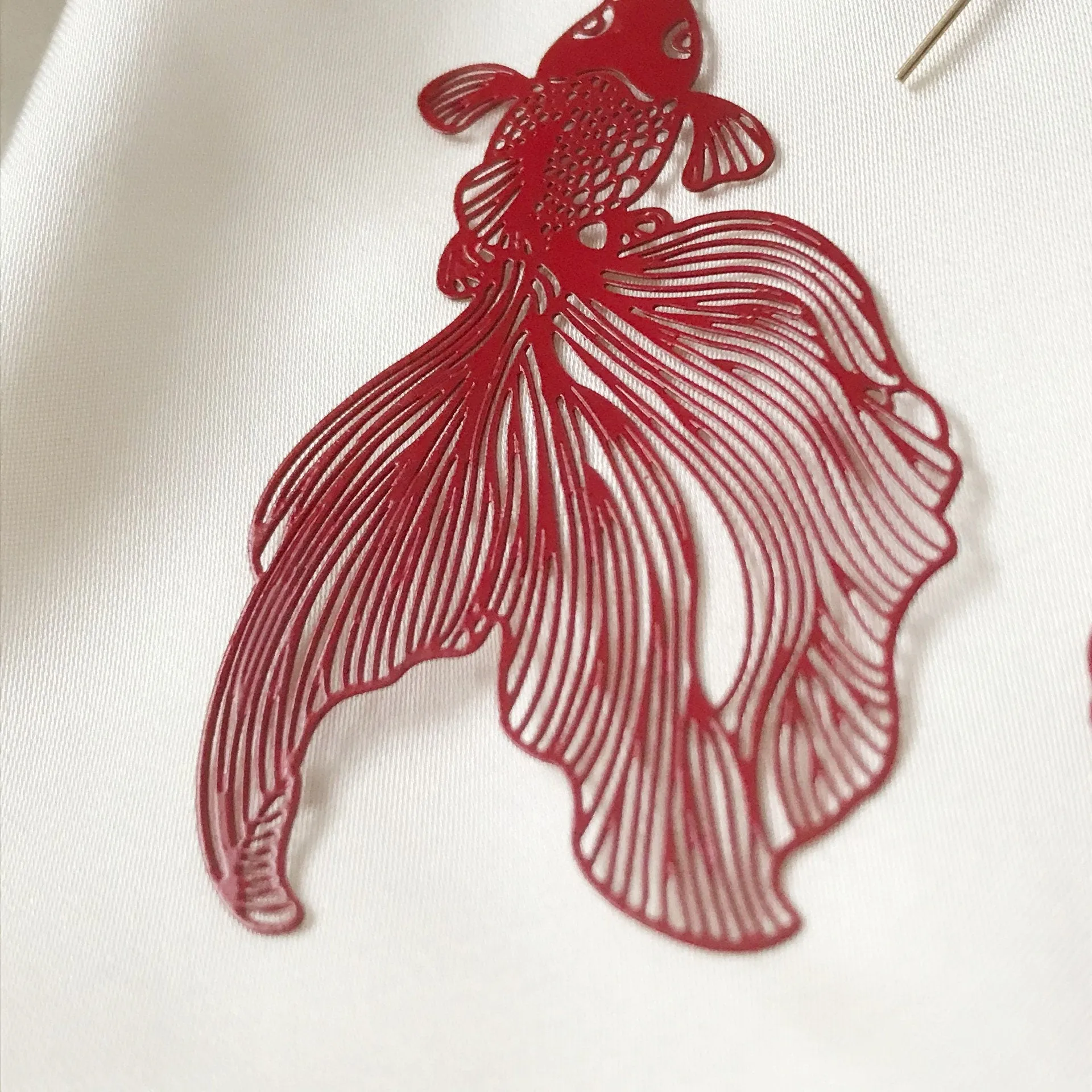 Red Koi Fish Drop Earrings - Koi Earrings, Red Drop Earrings, Red Jewellery, Koi Fish Jewellery, Novelty, Funky Jewellery,Dangle Earrings