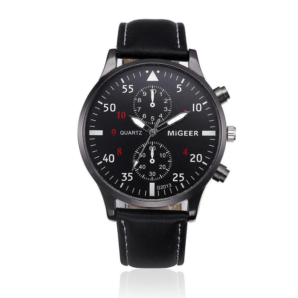 Retro Design Leather Band Watches for Men