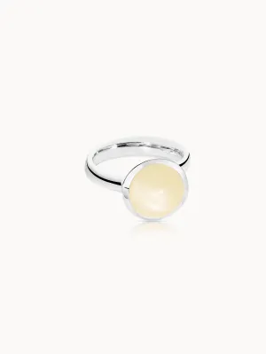 Ring BOUTON large Moonstone sand/white sand Moonstone