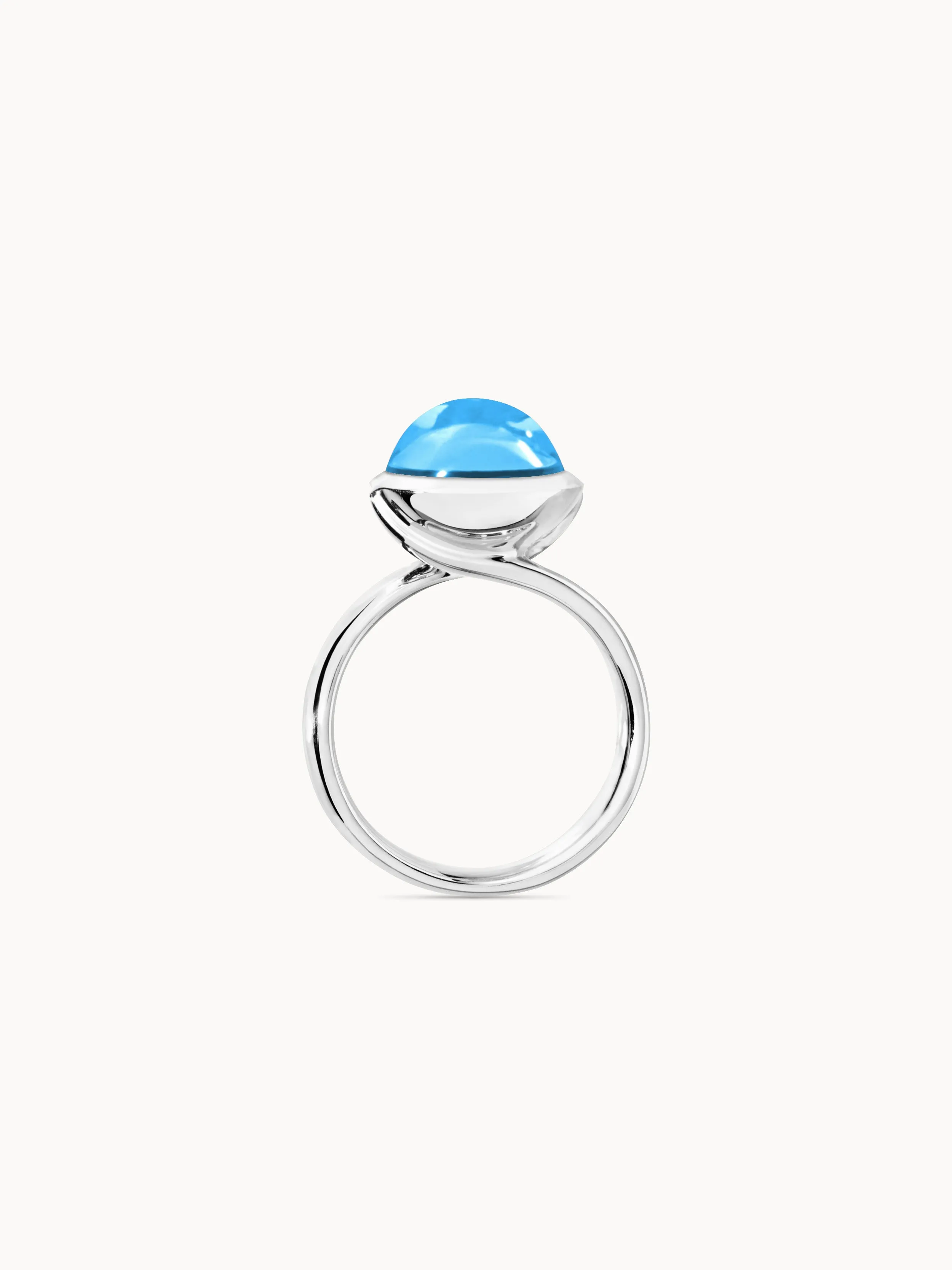 Ring BOUTON large Swiss Topaz Swiss Topaz