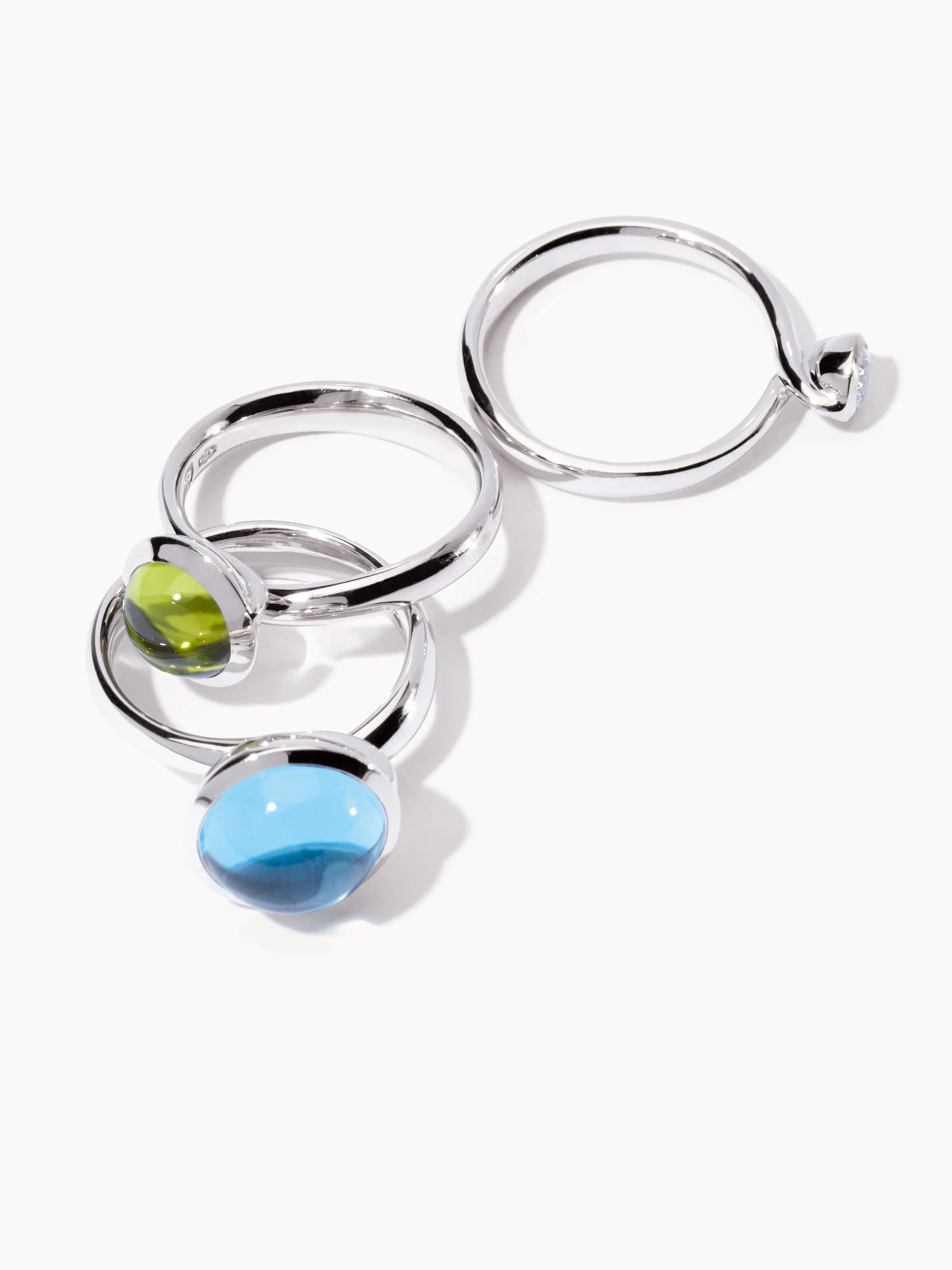Ring BOUTON large Swiss Topaz Swiss Topaz