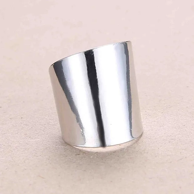 Rinhoo Adjustable Openwork Striped Flower Heart Shaped Geometric Open Ring Stainless Steel Ladies Party Jewelry Rings