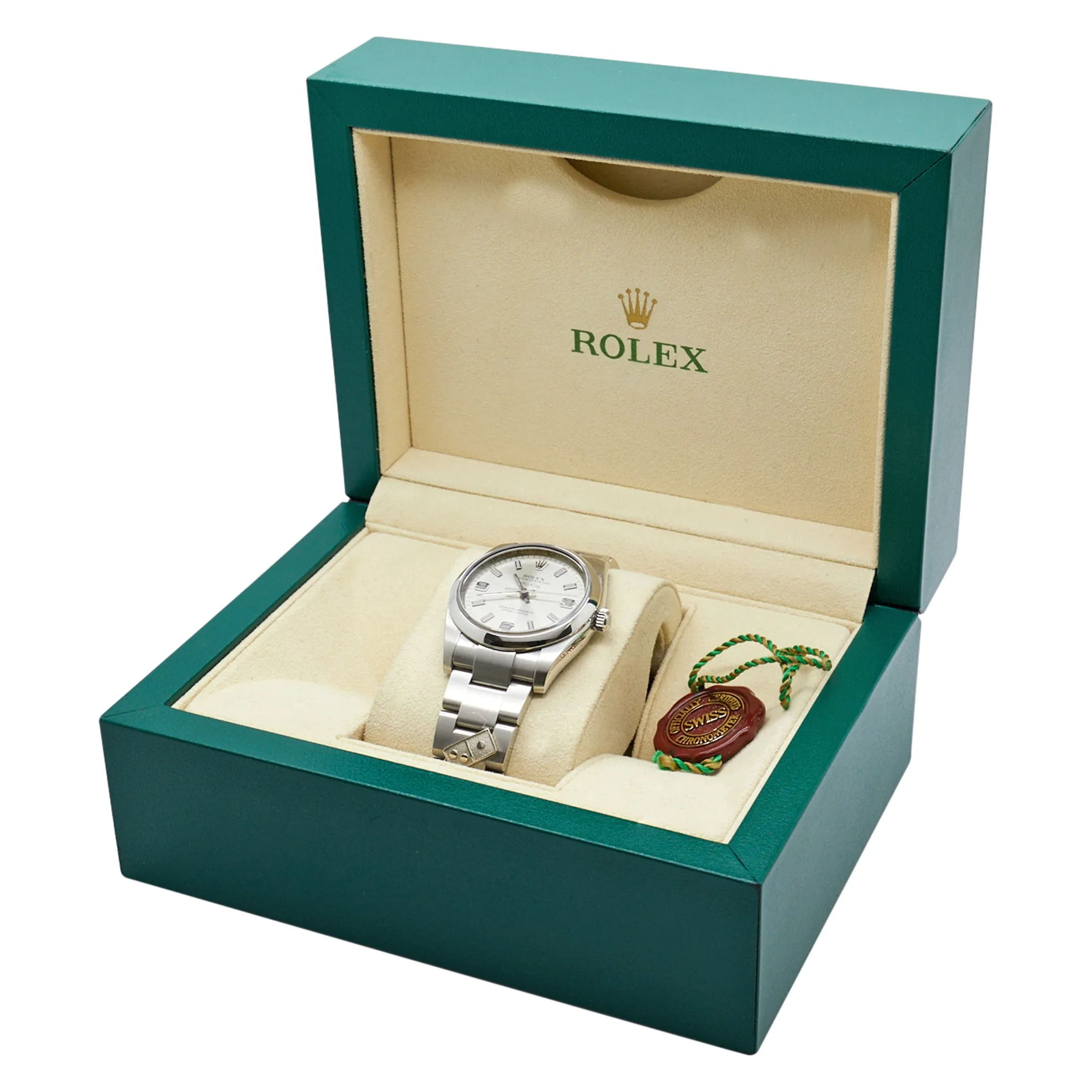 Rolex Oyster Perpetual 114200 Silver-tone Dial Automatic Watch