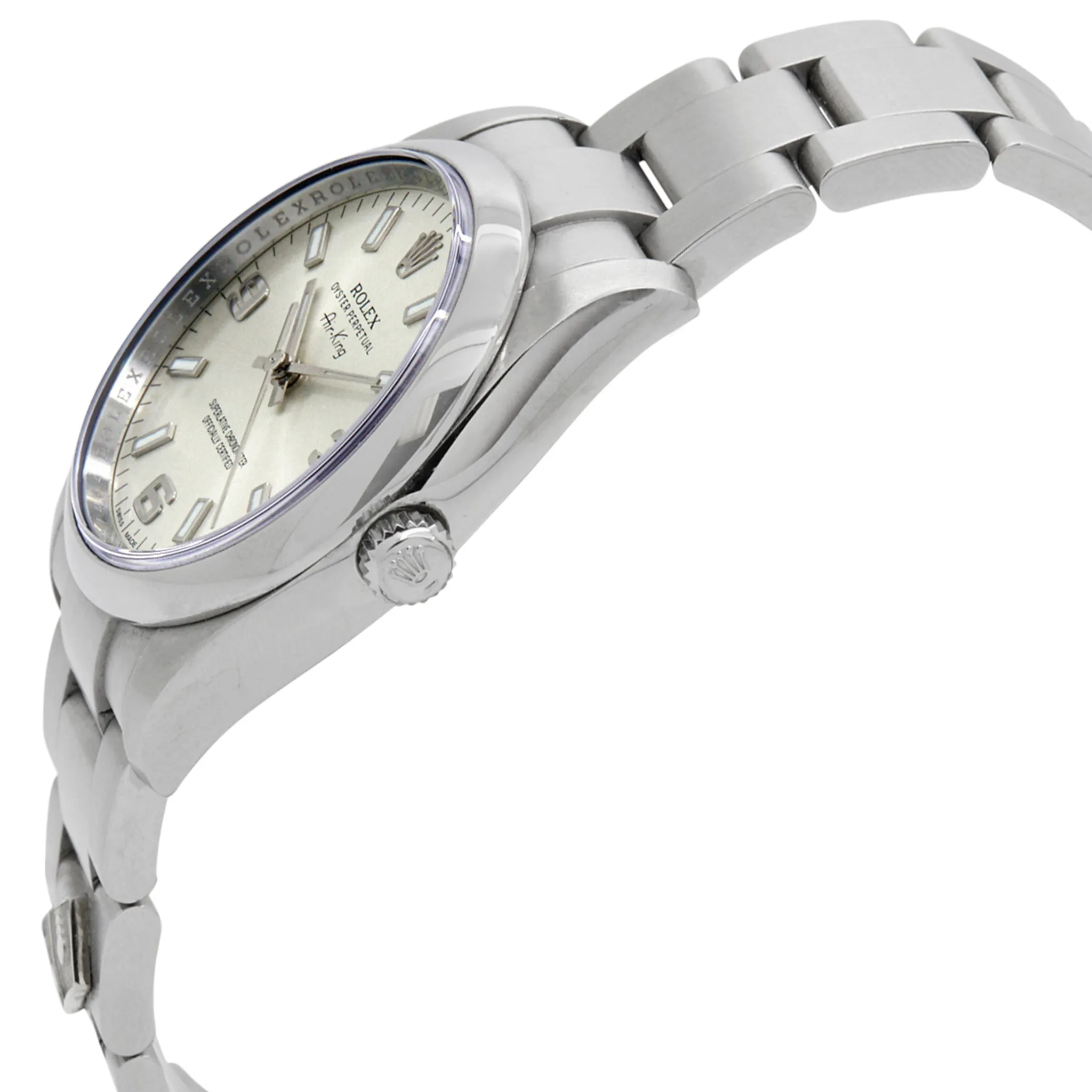 Rolex Oyster Perpetual 114200 Silver-tone Dial Automatic Watch