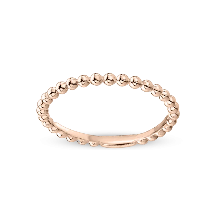 Rose Bead Stackable Ring