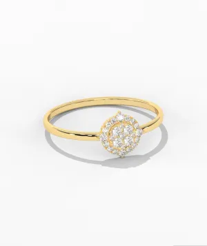 Round Halo Cluster Diamond Ring