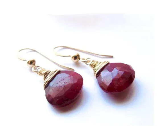 Ruby Drop Earrings
