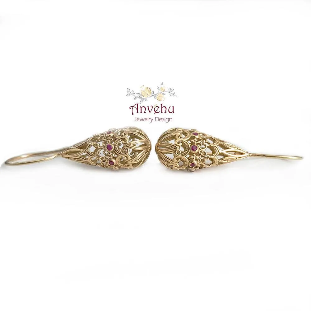 Ruby Lace Earrings
