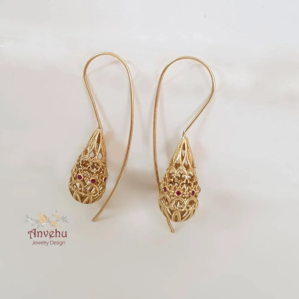 Ruby Lace Earrings