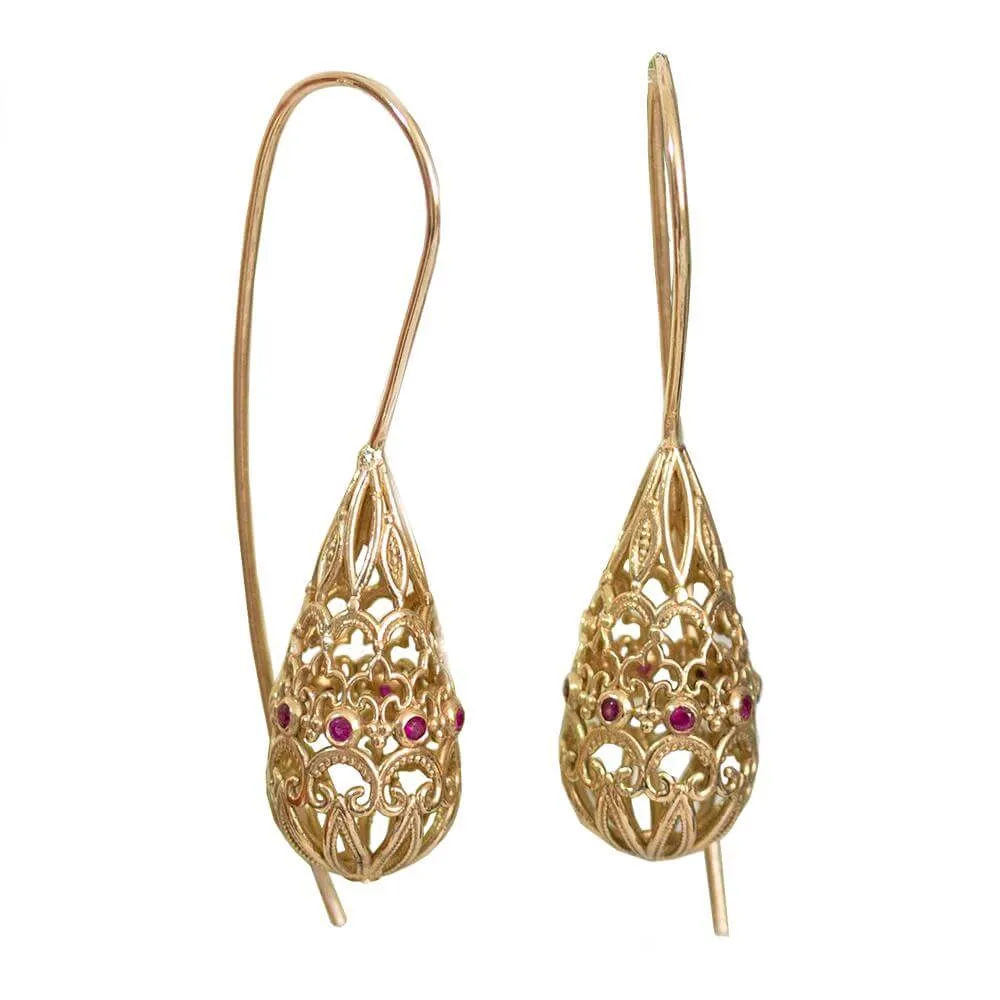 Ruby Lace Earrings