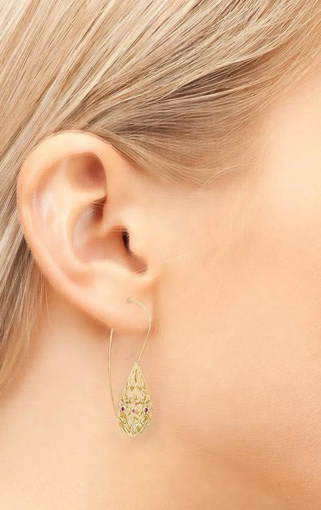 Ruby Lace Earrings