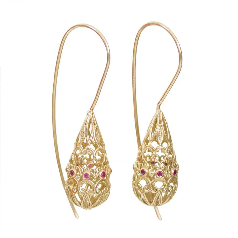 Ruby Lace Earrings