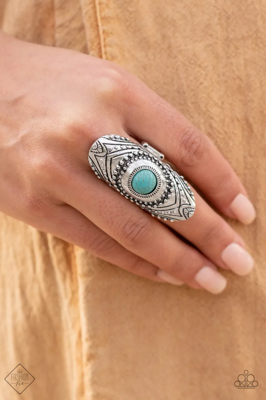 Rural Residence Blue Paparazzi Ring