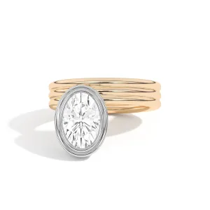 Scarpa Oval Offset Double Bezel Ring