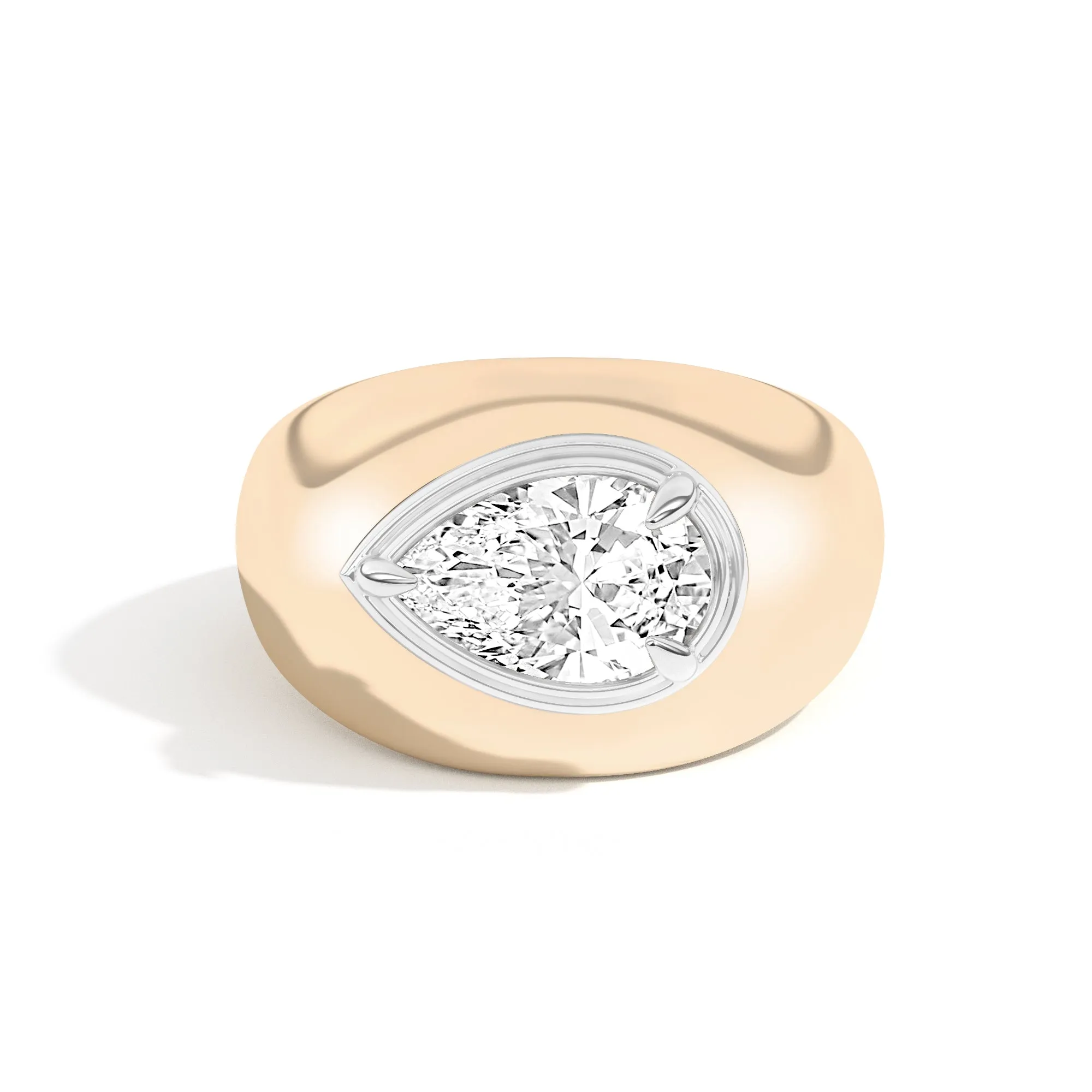 Scarpa Pear Double Bezel Bombe Ring