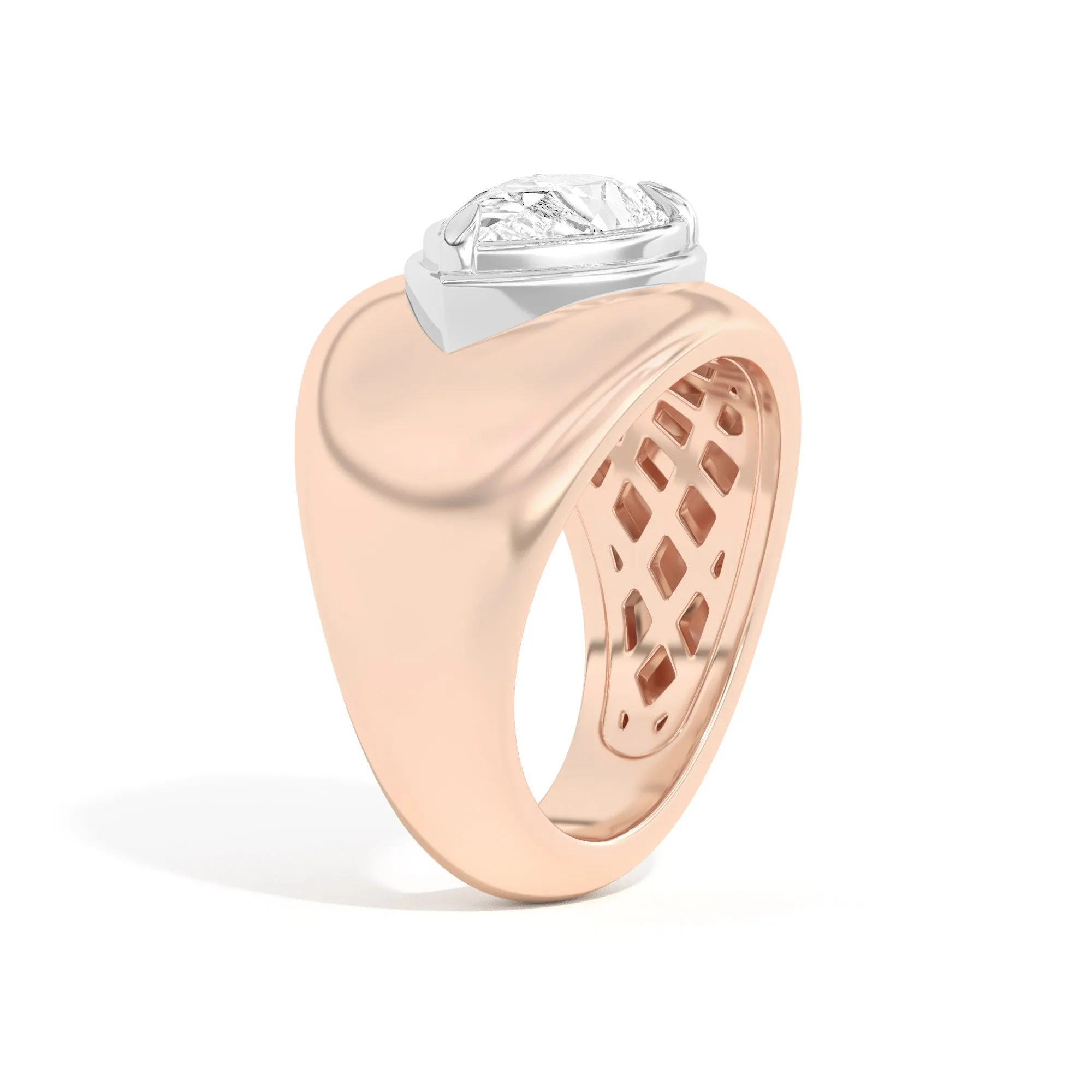 Scarpa Pear Double Bezel Bombe Ring