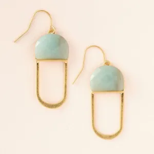 Scout Curated Wears Modern Stone Chandelier Earrings - Amazonite