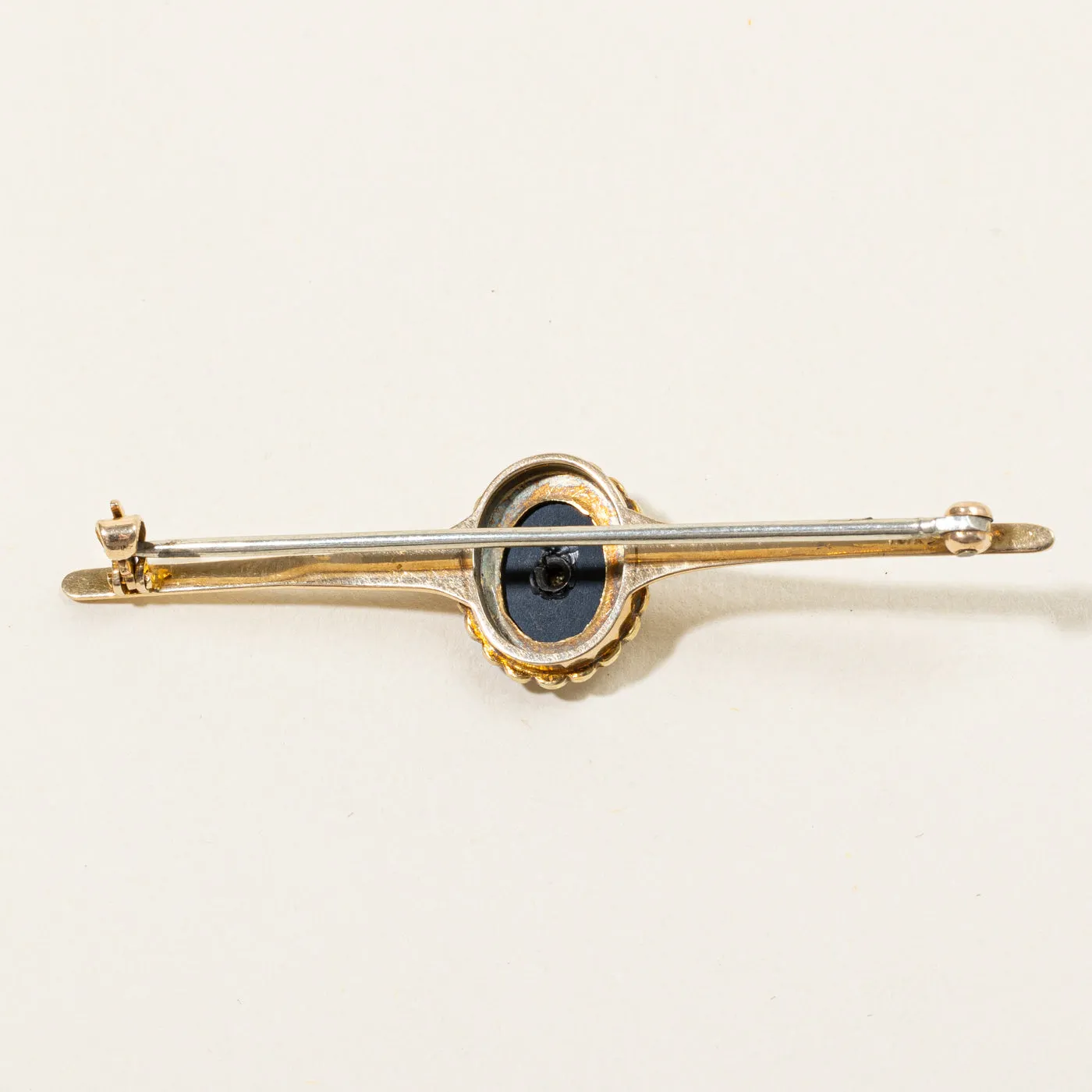 Seed Pearl & Jet Brooch | 0.28ct |