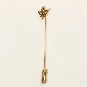 Seed Pearl Maple Leaf Pin