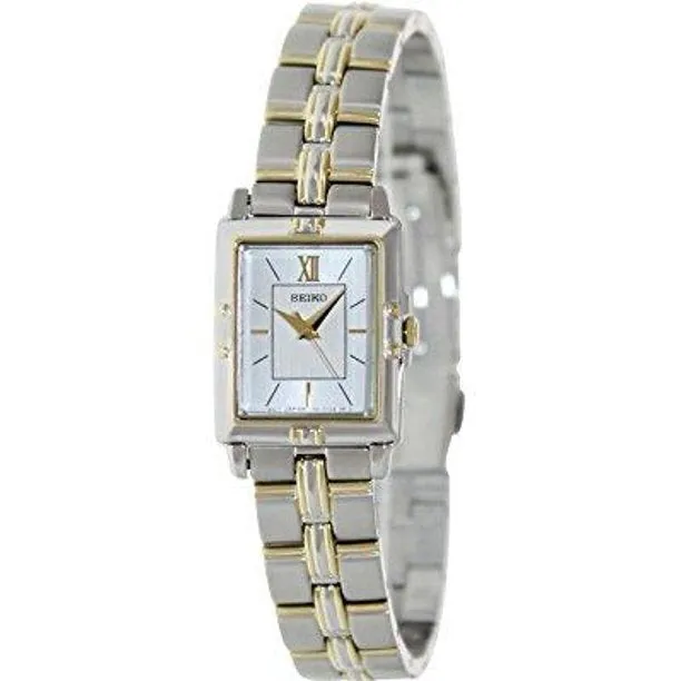 Seiko Women's SXGN46 Silver Dial Stainless Steel Two-Tone Dress Watch