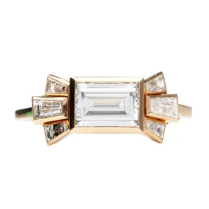 Seven Stone Emerald Cut Diamond Ring