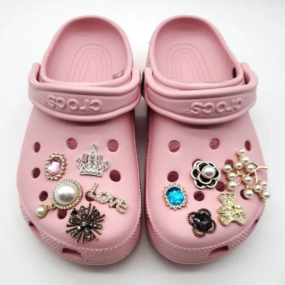 Shoe charm - Pearl heart LOVE