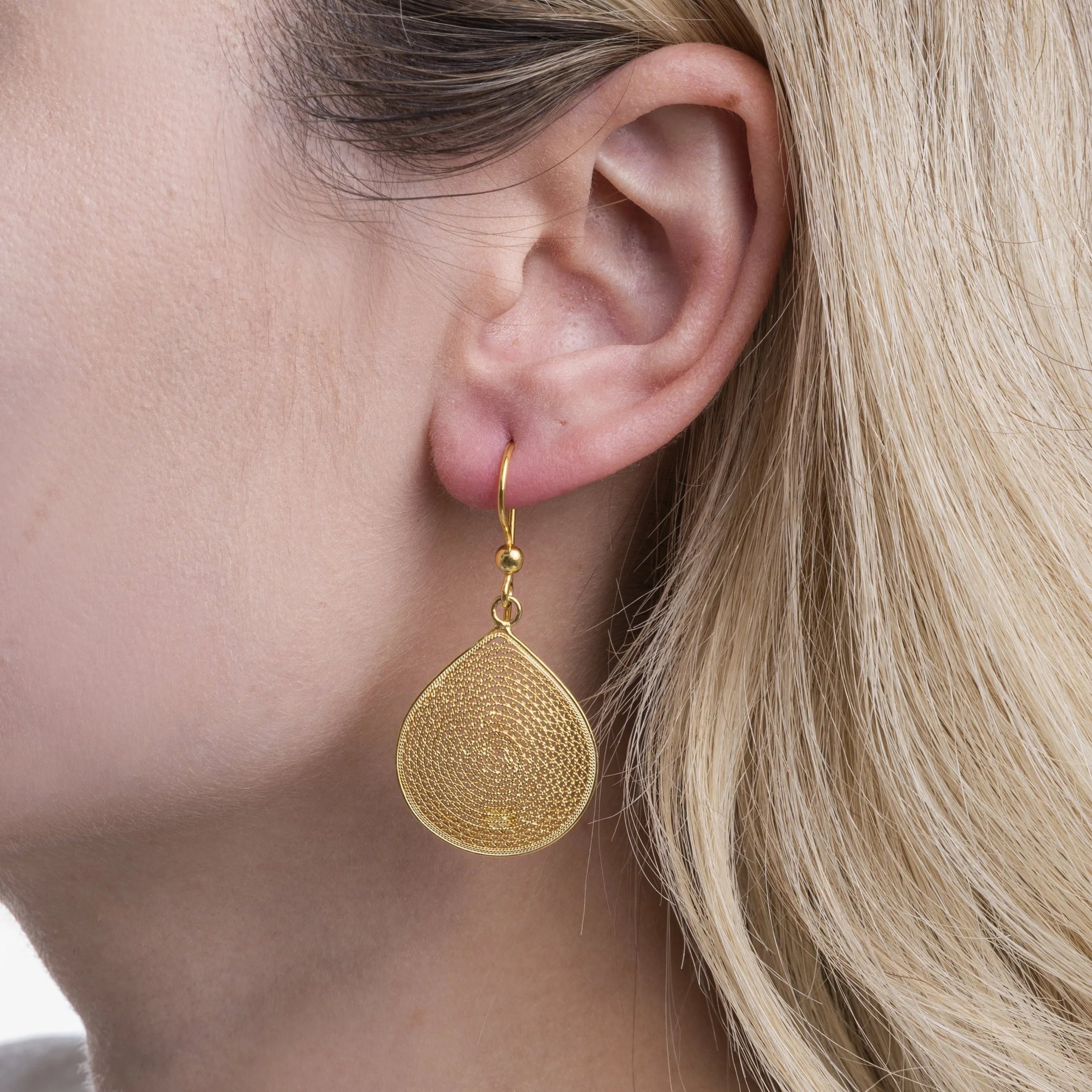 Silver Filigree Drop Earrings