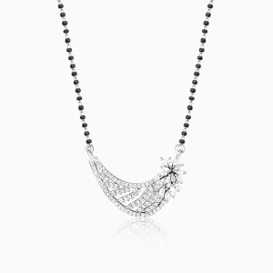 Silver Floral Mangalsutra
