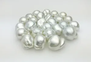 Silver South Sea, 16mm to 19mm, AAA, Baroque shape, Loose Pearls (196)