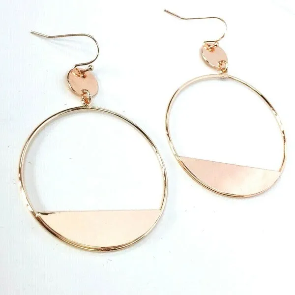 Silvertone Drop Hoops
