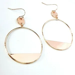 Silvertone Drop Hoops