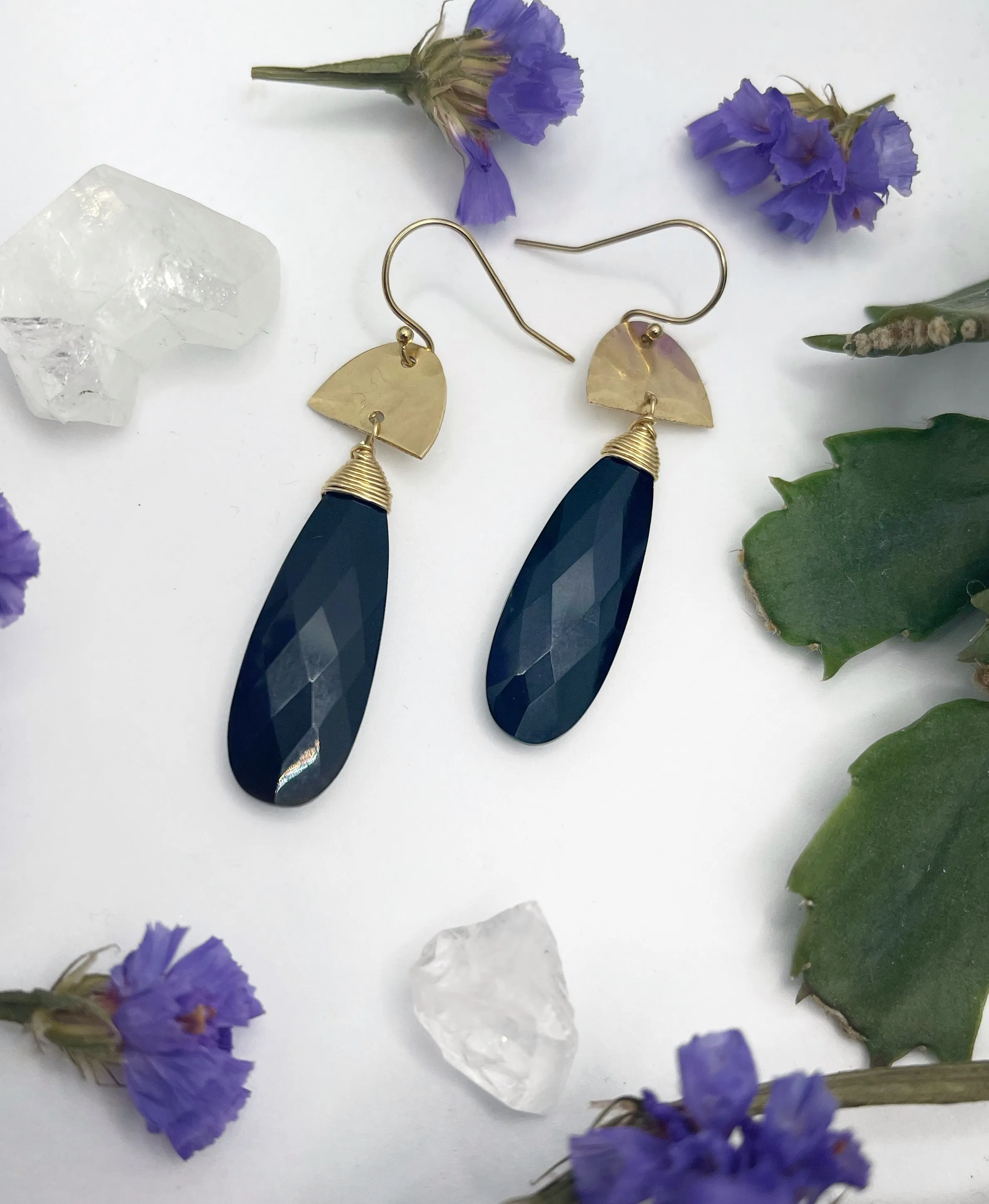 Single Stone Drop Earrings