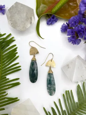 Single Stone Drop Earrings