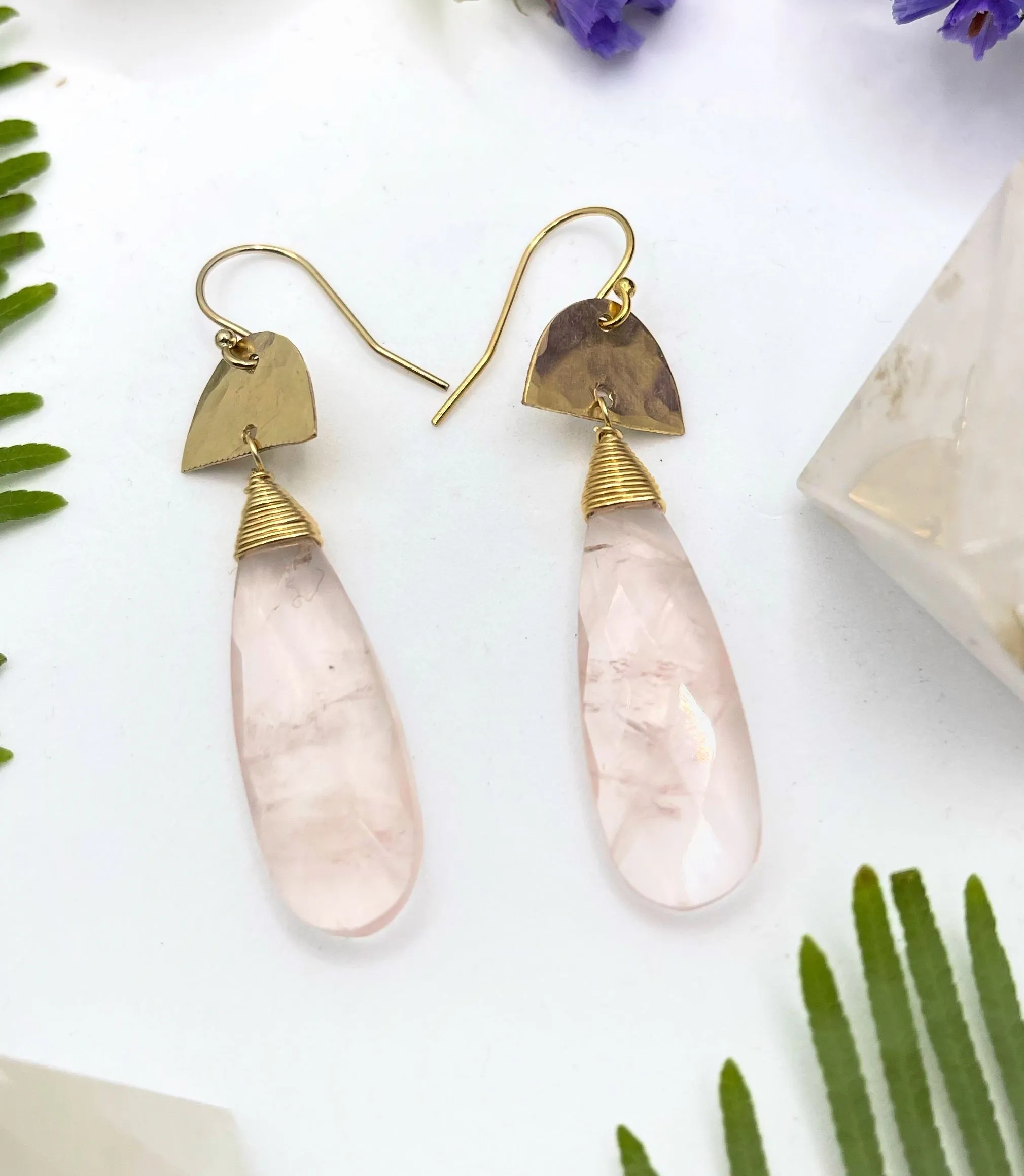 Single Stone Drop Earrings