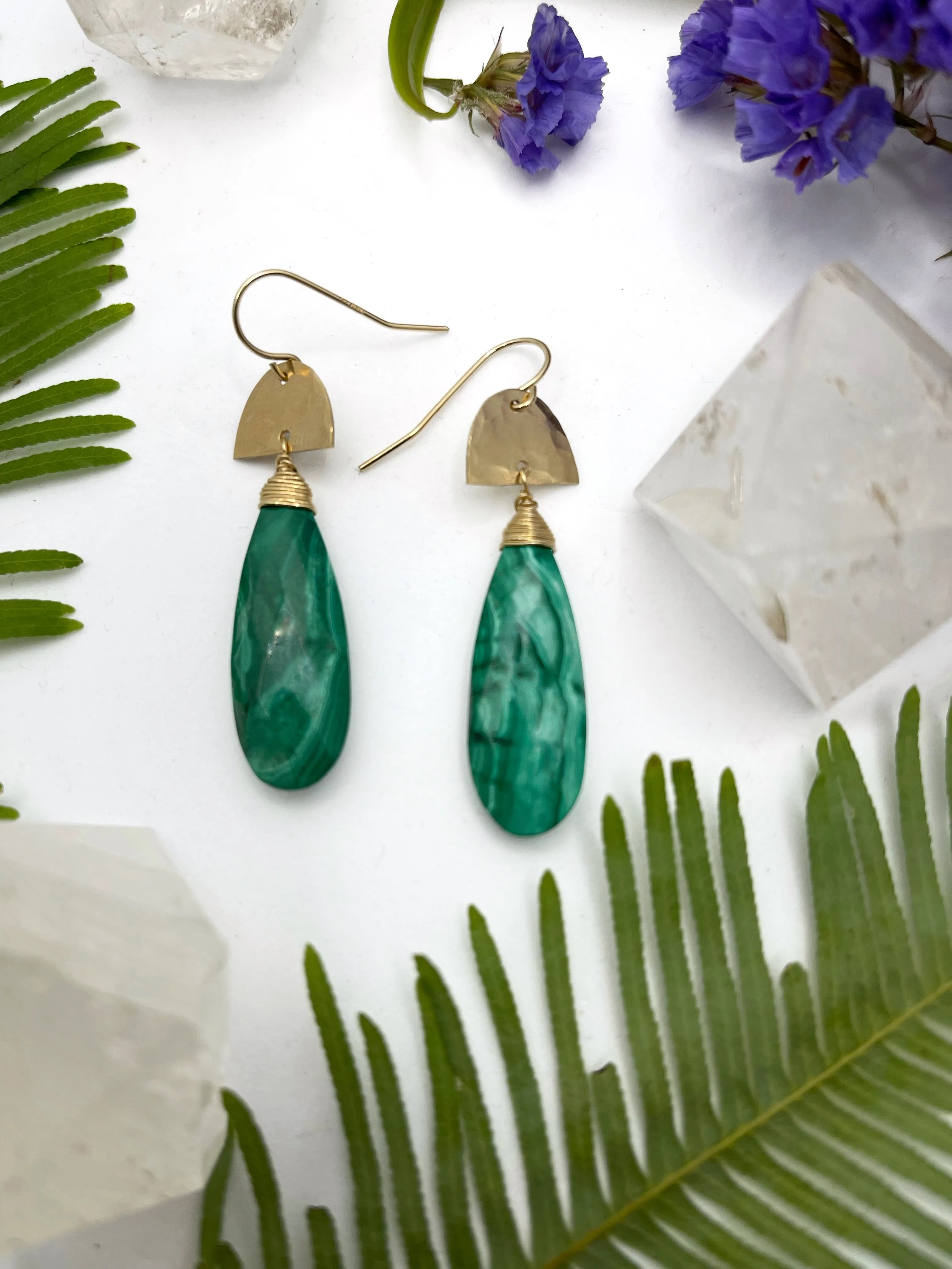 Single Stone Drop Earrings