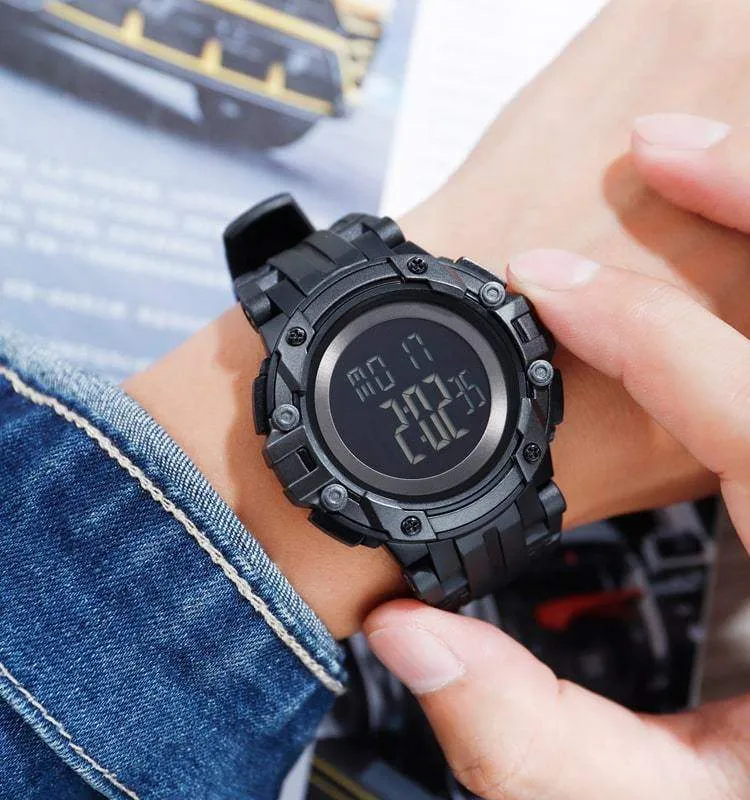 Skmei 1545 Original Digital Waterproof watch Sport watch For Men Black White