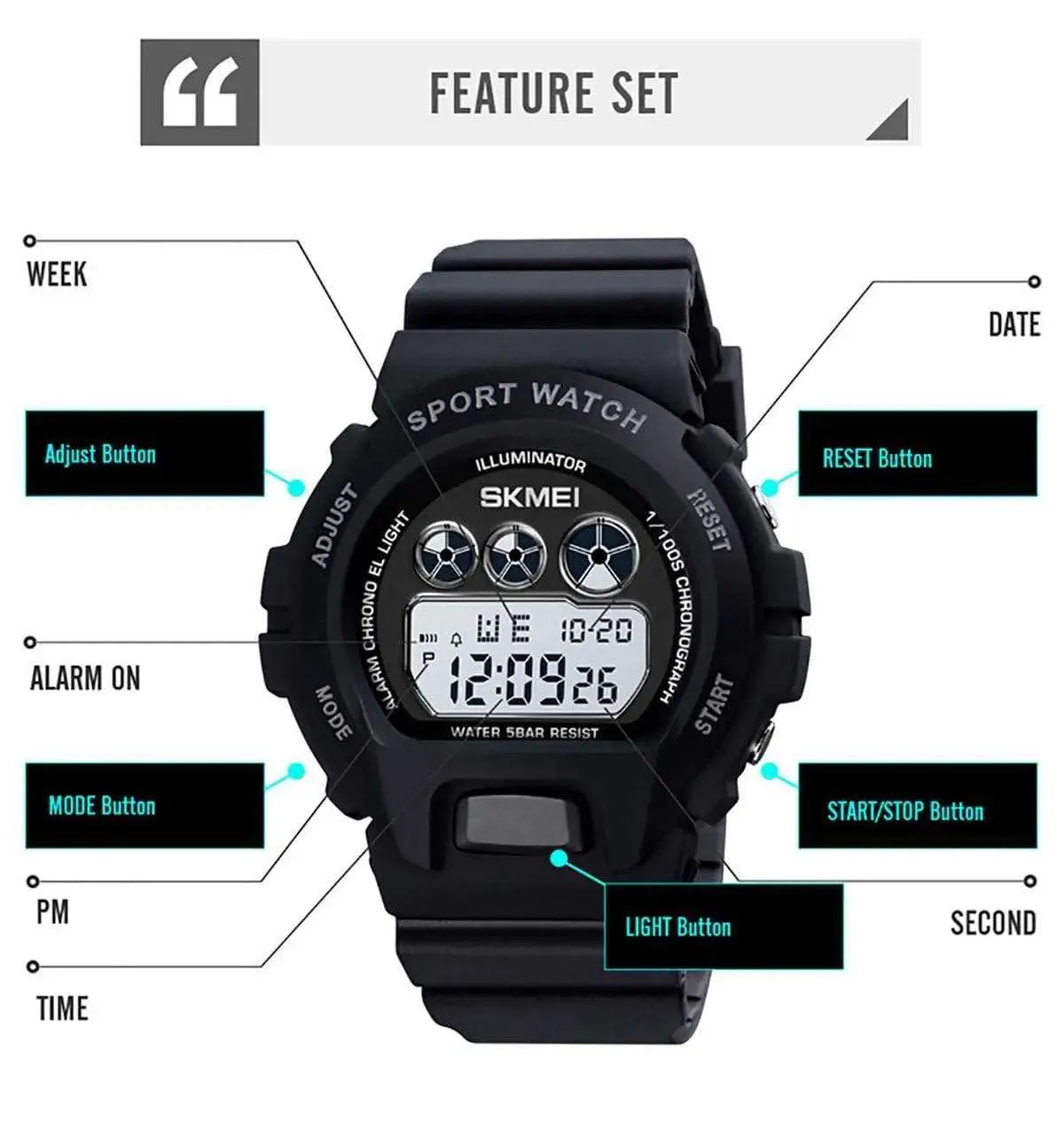 Skmei 1775 Original Digital Sport Watch for Boys & Girls